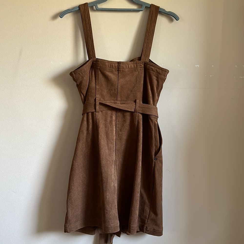 Abercrombie and Fitch brown Suede button down dress small - Picture 7 of 7